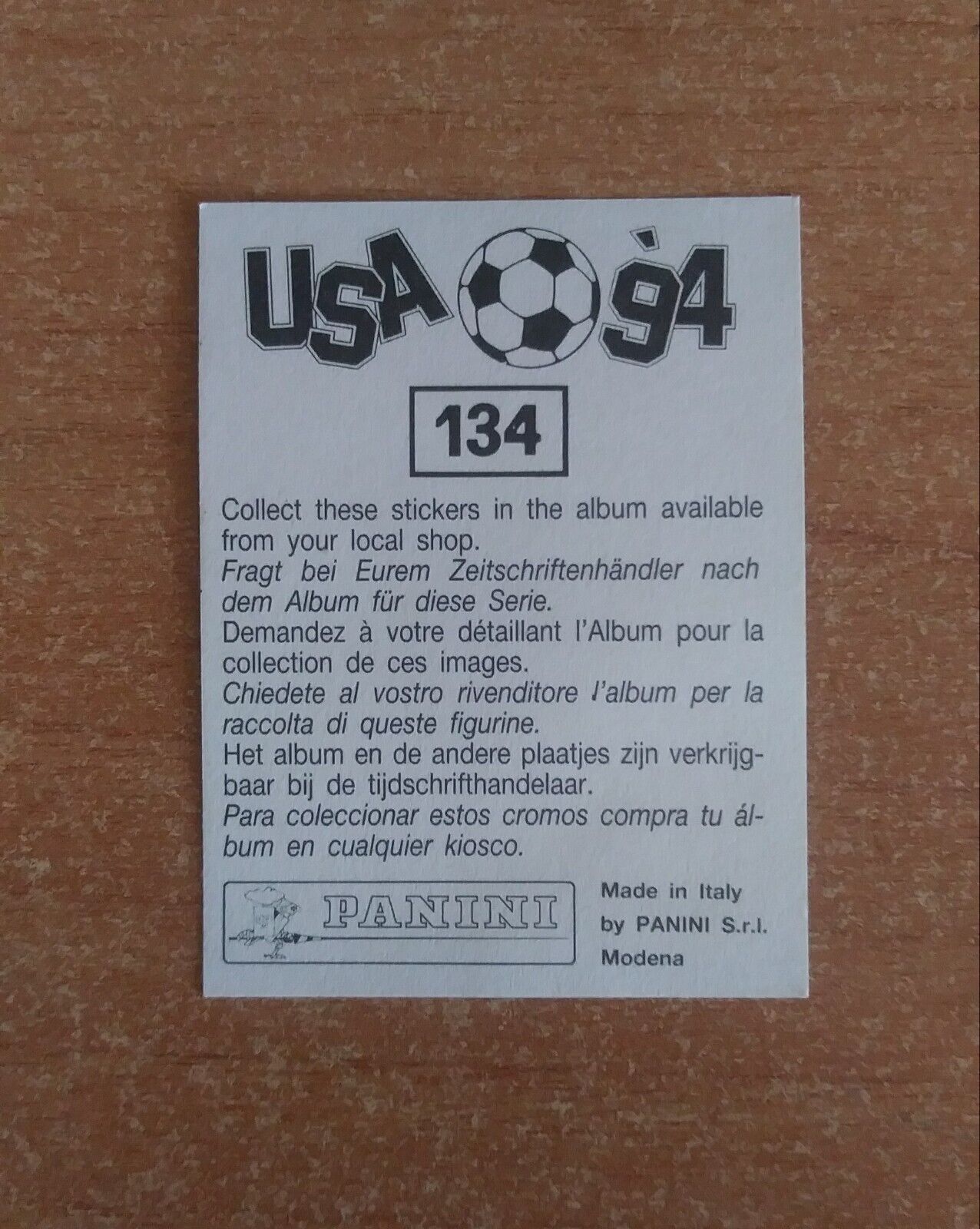 FIGURINE CALCIATORI PANINI USA 94 (N. 1-259) SCEGLI DAL MENU A TENDINA