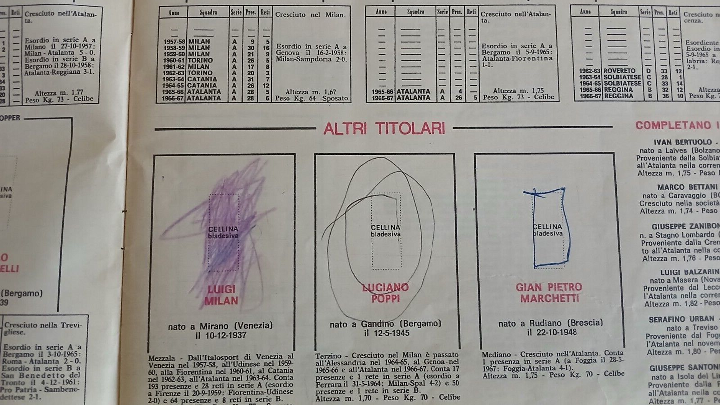 ALBUM CALCIATORI PANINI 1967-68