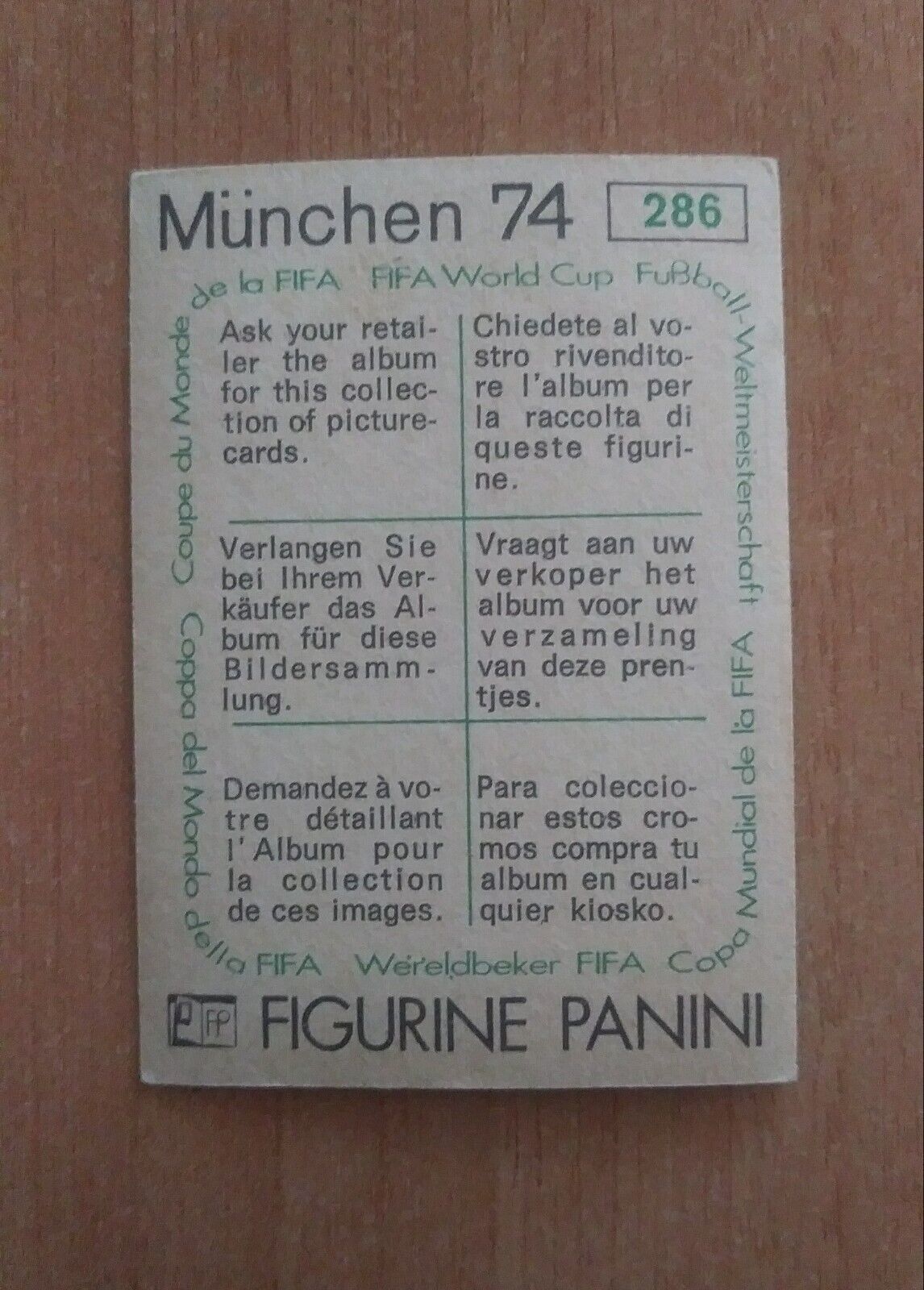 FIGURINE CALCIATORI PANINI MUNCHEN 74 (N. 270-392) SCEGLI DAL MENU A TENDINA