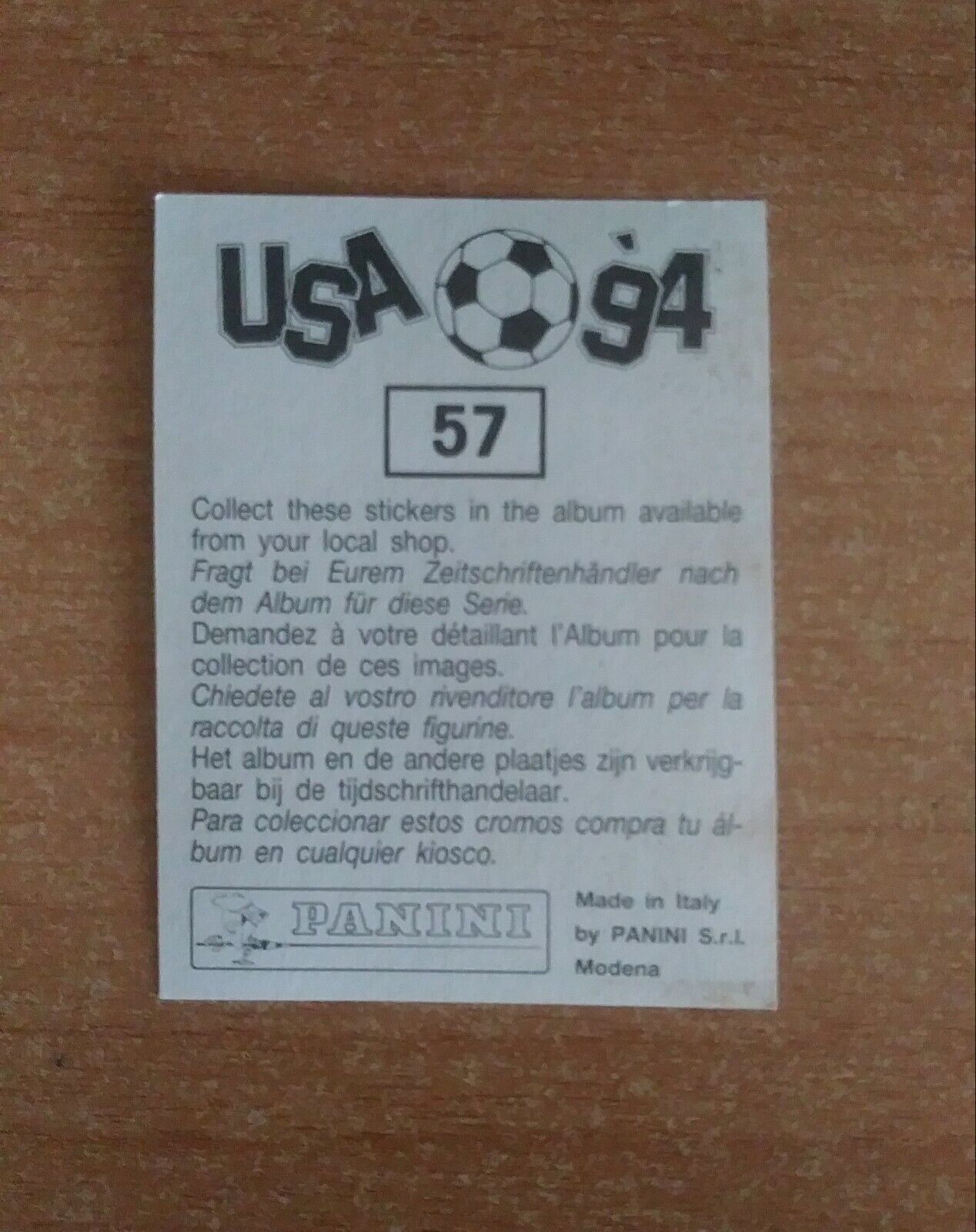 FIGURINE CALCIATORI PANINI USA 94 (N. 1-259) SCEGLI DAL MENU A TENDINA