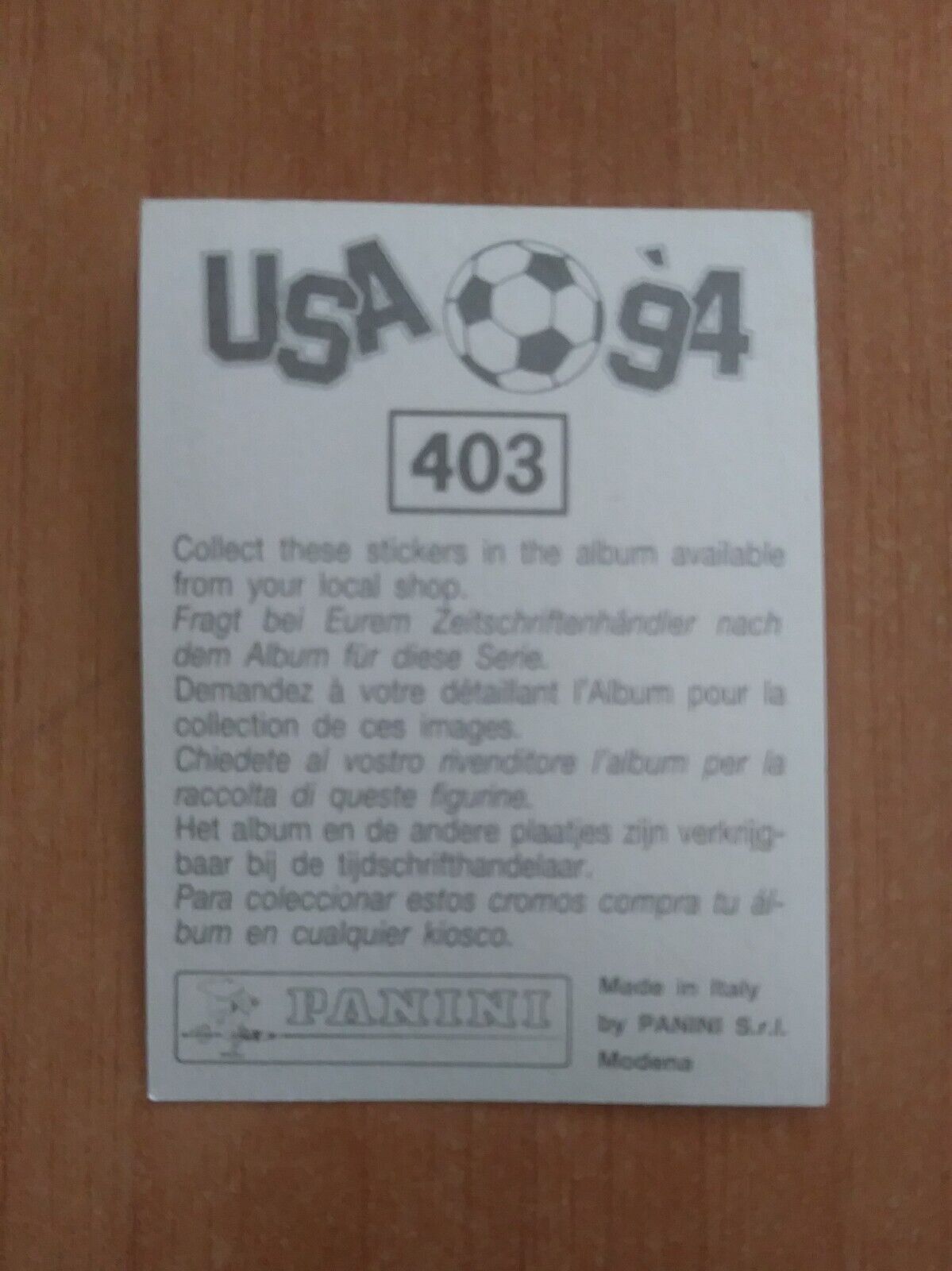 FIGURINE CALCIATORI PANINI USA 94 (N. 266-440) SCEGLI DAL MENU A TENDINA