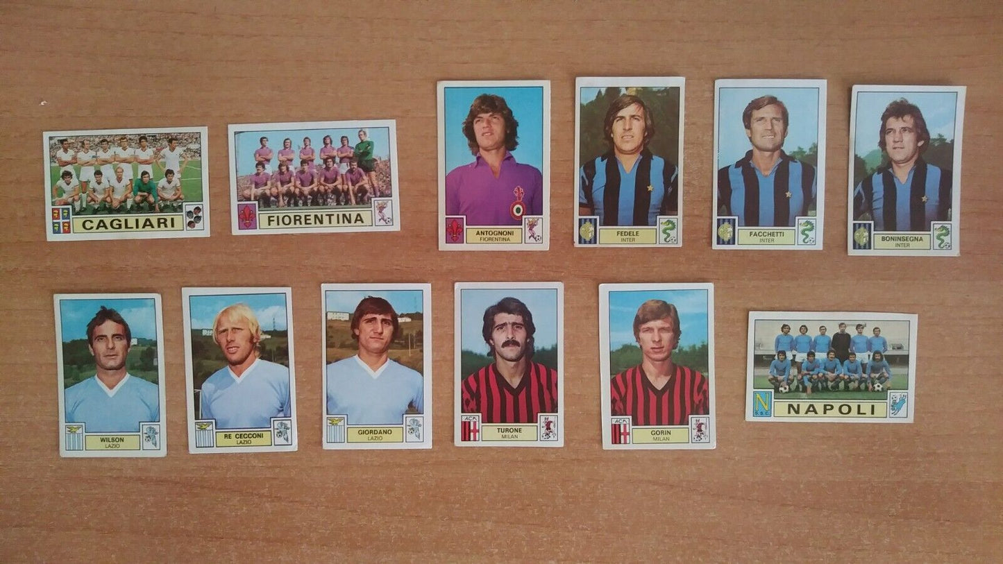 LOTTO DI 96 FIGURINE CALCIATORI PANINI 1975-76 TUTTE DIVERSE CON VELINA