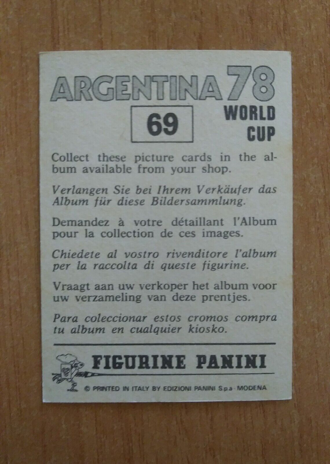 FIGURINE CALCIATORI PANINI ARGENTINA 78 (N. 1-204) SCEGLI DAL MENU A TENDINA