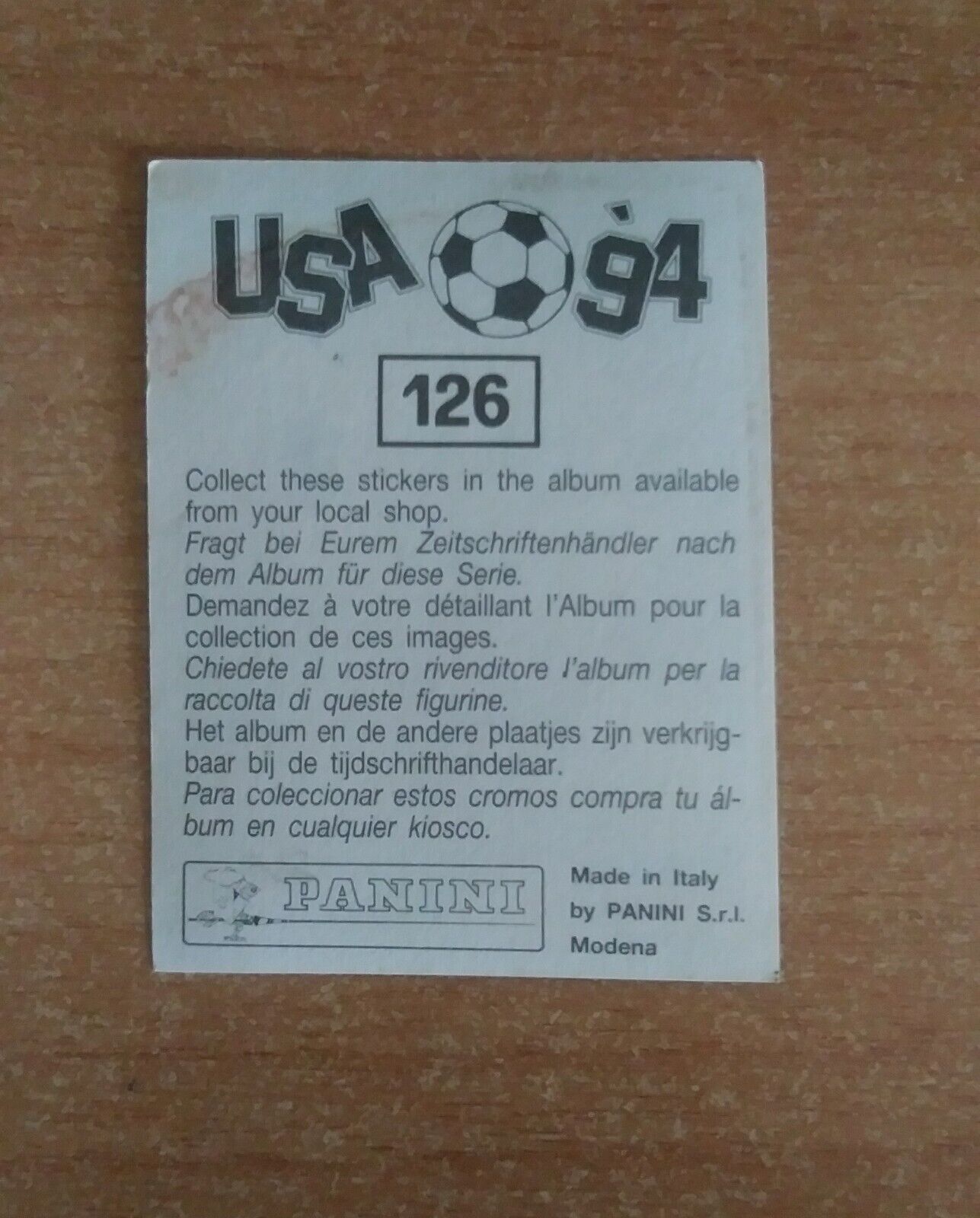 FIGURINE CALCIATORI PANINI USA 94 (N. 1-259) SCEGLI DAL MENU A TENDINA