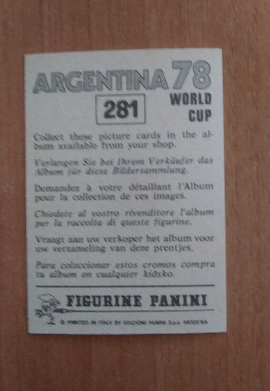 FIGURINE CALCIATORI PANINI ARGENTINA 78 (N. 205-400) SCEGLI DAL MENU A TENDINA