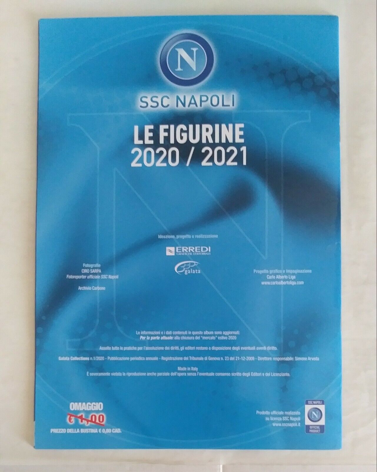 ALBUM FIGURINE ERREDI NAPOLI 2020-21