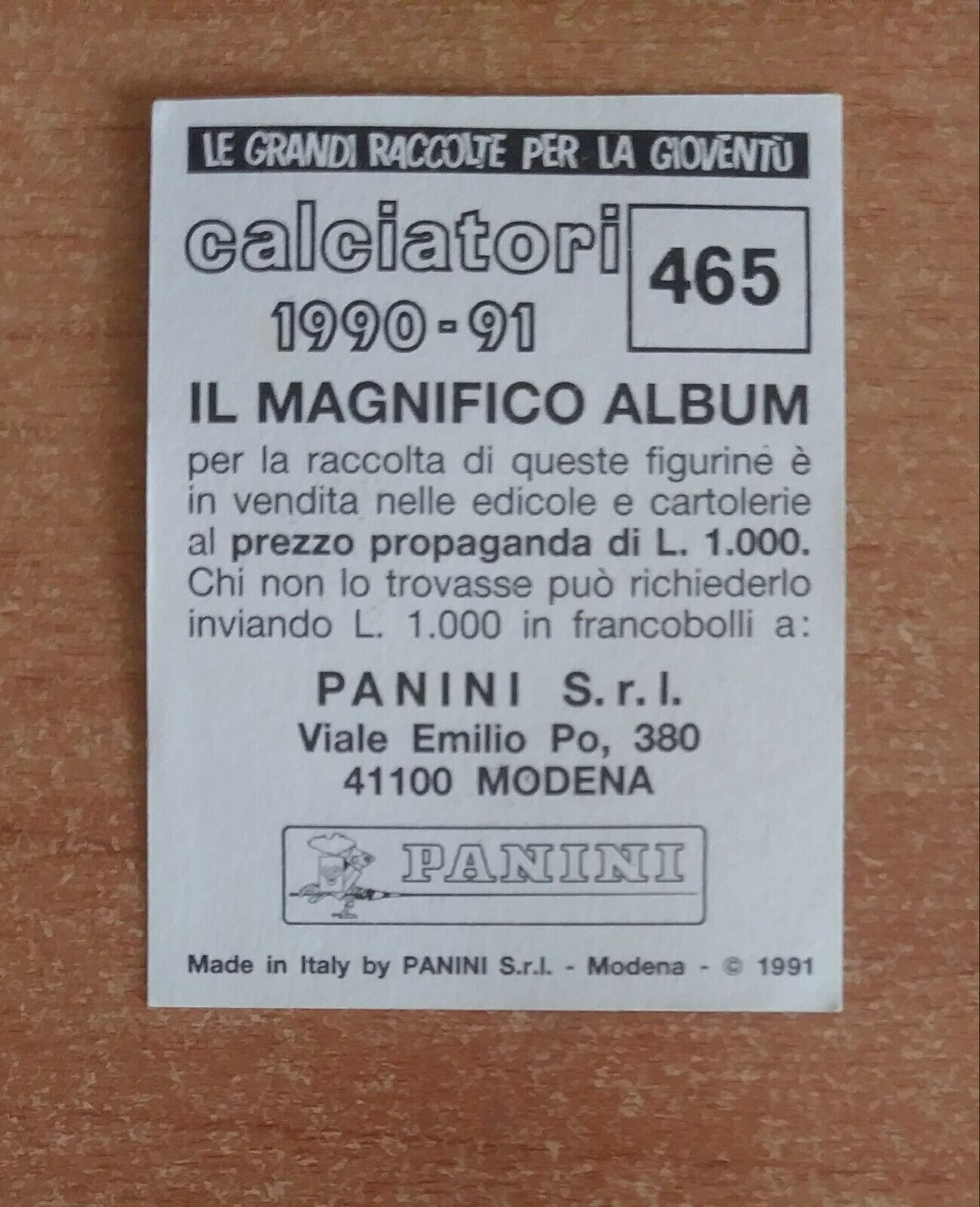 FIGURINE CALCIATORI PANINI 1990-1991 (N. 345-545) SCEGLI DAL MENU A TENDINA