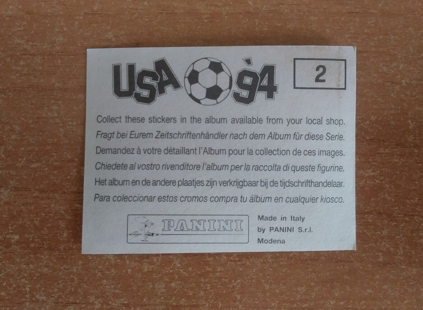 FIGURINE CALCIATORI PANINI USA 94 (N. 1-259) SCEGLI DAL MENU A TENDINA