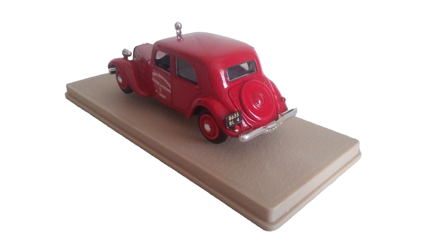 CITROEN TRACTION AVANT 11 BL BERLINE "SERVICE D'INCENDIE" 1948 ELIGOR SCALA 1/43