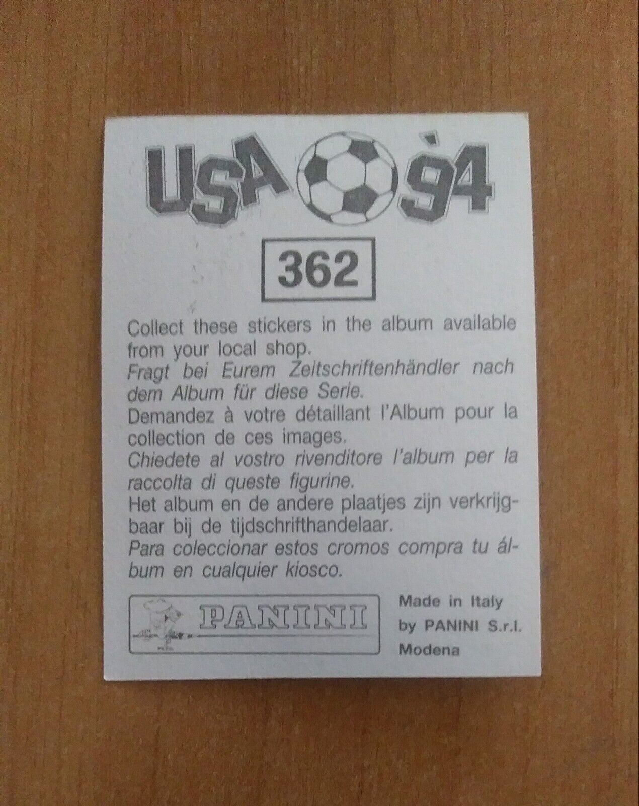 FIGURINE CALCIATORI PANINI USA 94 (N. 266-440) SCEGLI DAL MENU A TENDINA