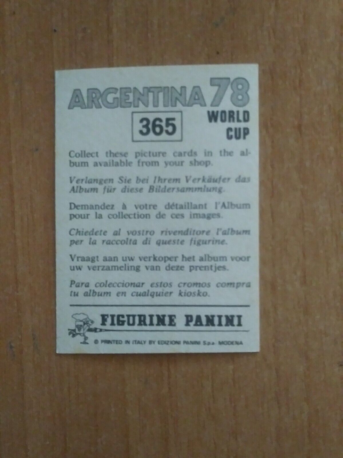 FIGURINE CALCIATORI PANINI ARGENTINA 78 (N. 205-400) SCEGLI DAL MENU A TENDINA