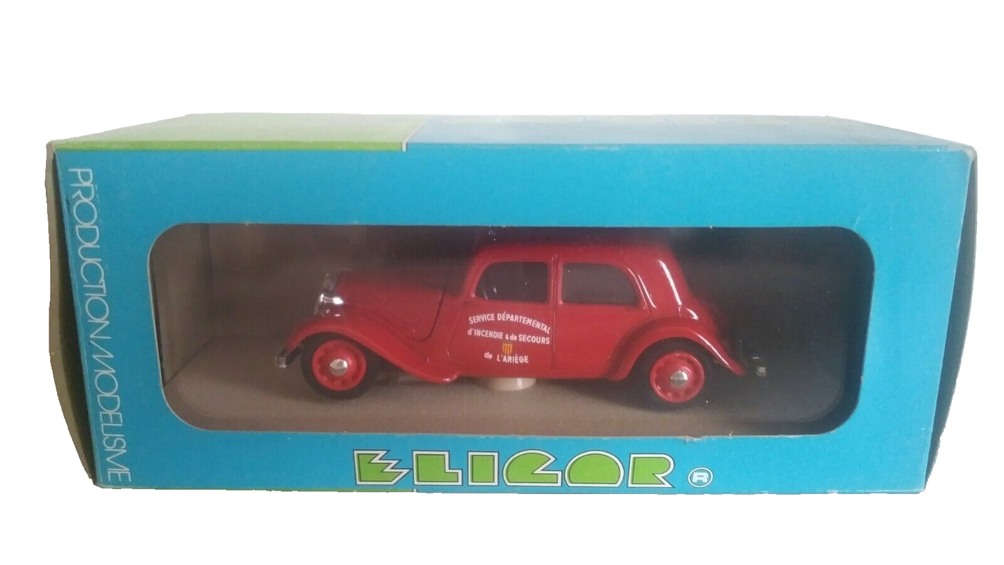 CITROEN TRACTION AVANT 11 BL BERLINE "SERVICE D'INCENDIE" 1948 ELIGOR SCALA 1/43