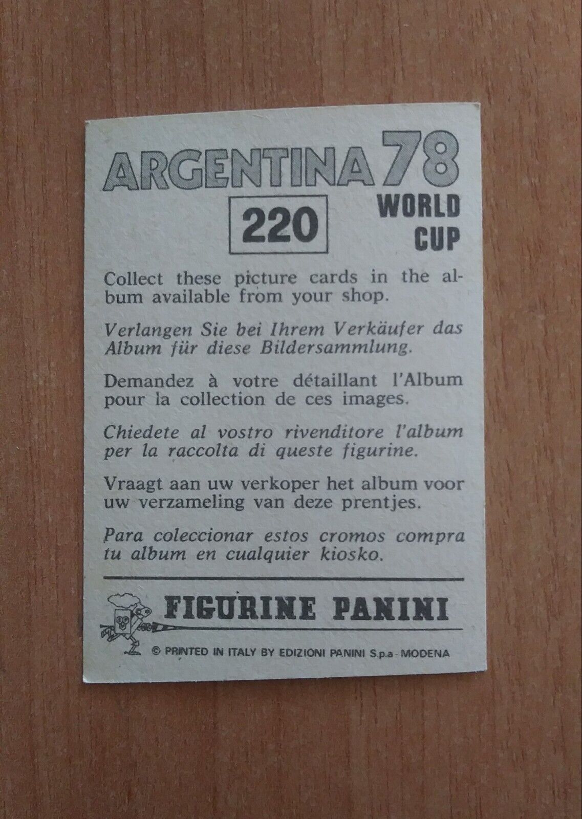 FIGURINE CALCIATORI PANINI ARGENTINA 78 (N. 205-400) SCEGLI DAL MENU A TENDINA