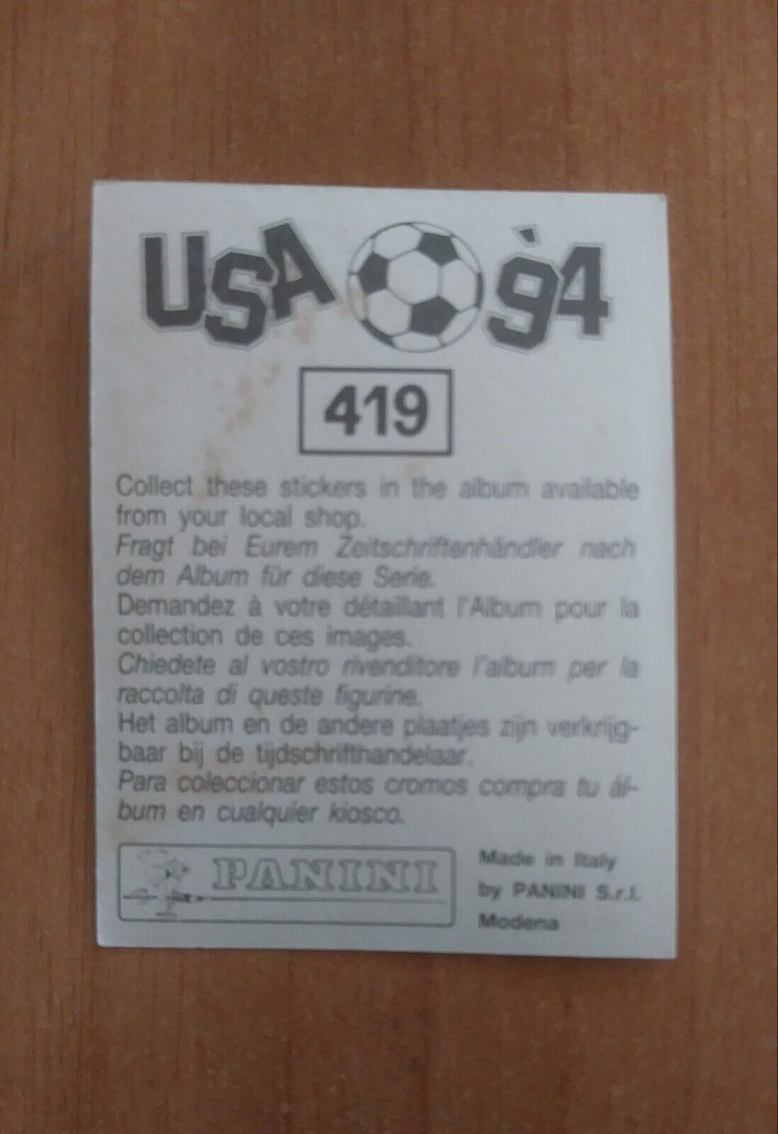 FIGURINE CALCIATORI PANINI USA 94 (N. 266-440) SCEGLI DAL MENU A TENDINA