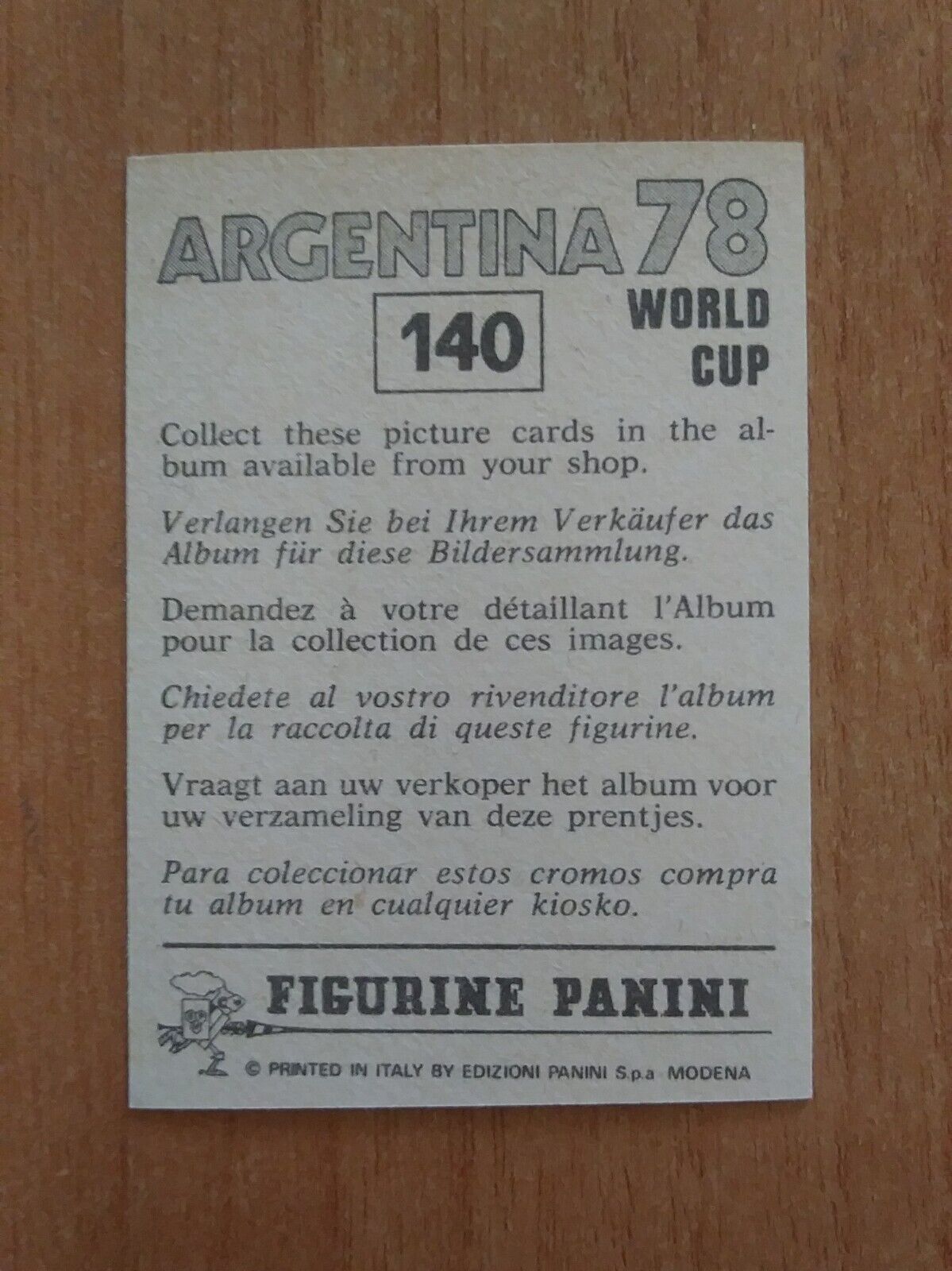 FIGURINE CALCIATORI PANINI ARGENTINA 78 (N. 1-204) SCEGLI DAL MENU A TENDINA