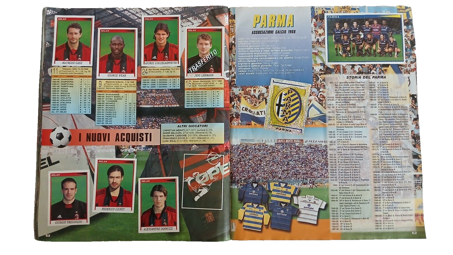 ALBUM CALCIATORI PANINI 1998-99