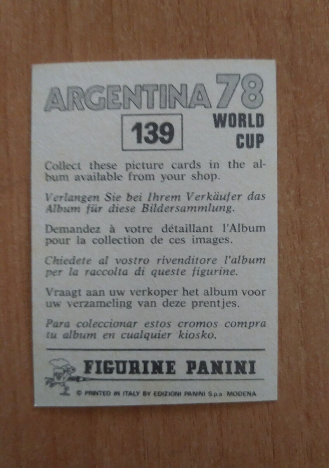 FIGURINE CALCIATORI PANINI ARGENTINA 78 (N. 1-204) SCEGLI DAL MENU A TENDINA