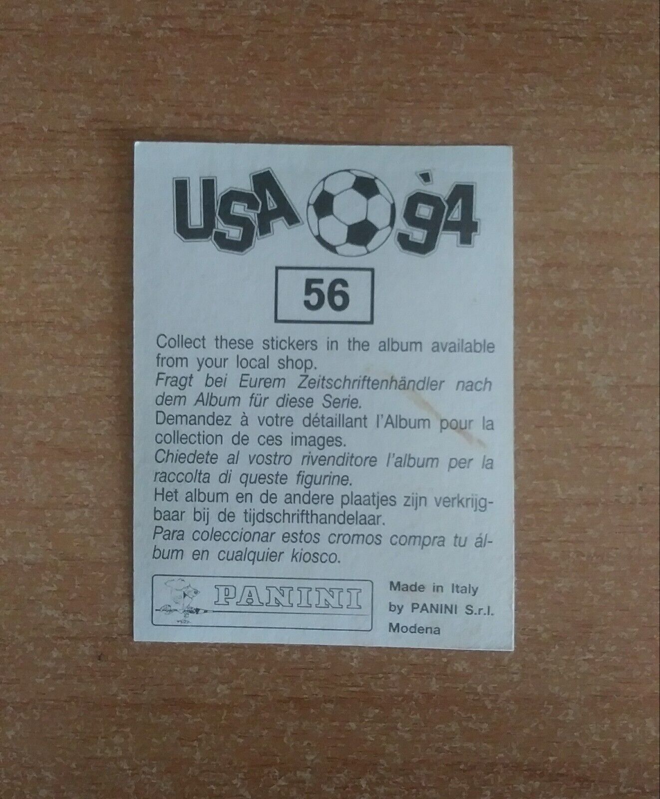 FIGURINE CALCIATORI PANINI USA 94 (N. 1-259) SCEGLI DAL MENU A TENDINA