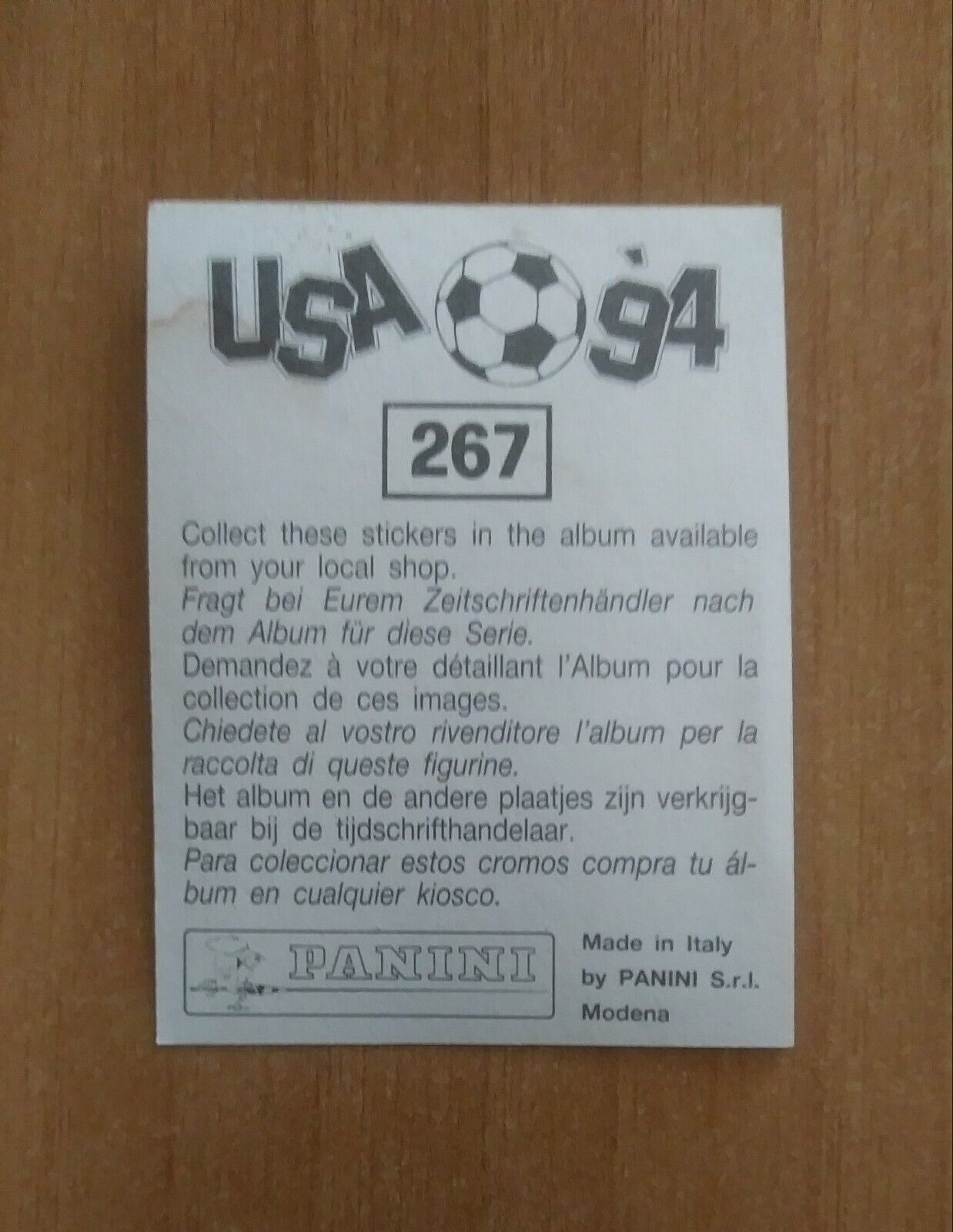 FIGURINE CALCIATORI PANINI USA 94 (N. 266-440) SCEGLI DAL MENU A TENDINA