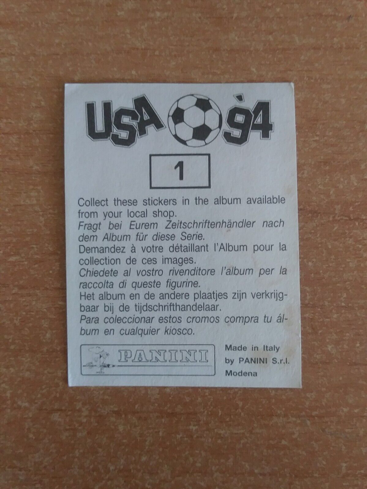 FIGURINE CALCIATORI PANINI USA 94 (N. 1-259) SCEGLI DAL MENU A TENDINA