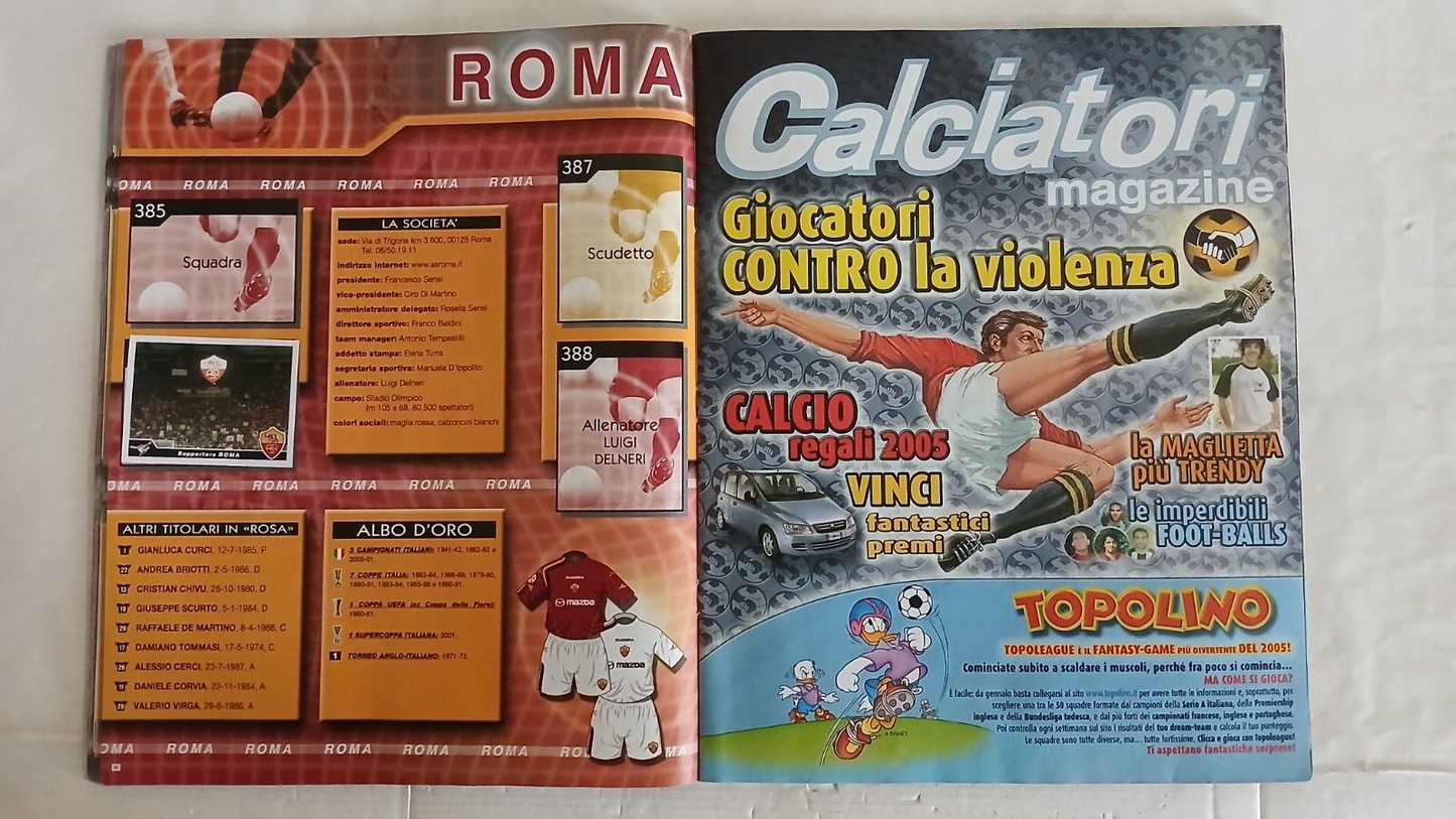 ALBUM CALCIATORI PANINI 2004-2005