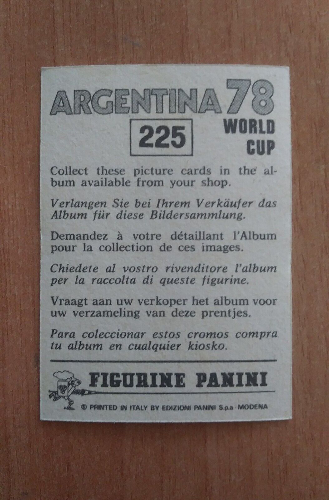 FIGURINE CALCIATORI PANINI ARGENTINA 78 (N. 205-400) SCEGLI DAL MENU A TENDINA