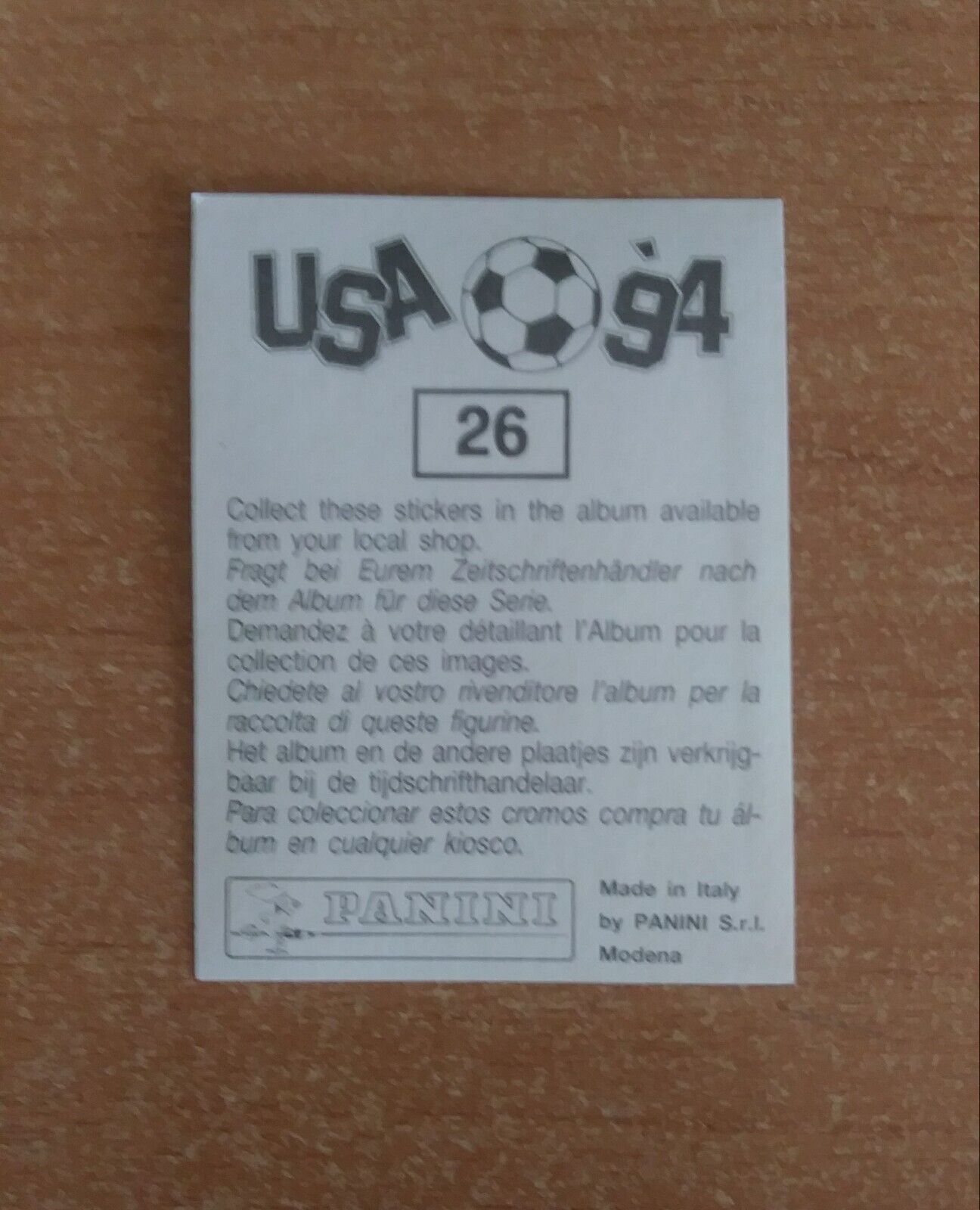 FIGURINE CALCIATORI PANINI USA 94 (N. 1-259) SCEGLI DAL MENU A TENDINA