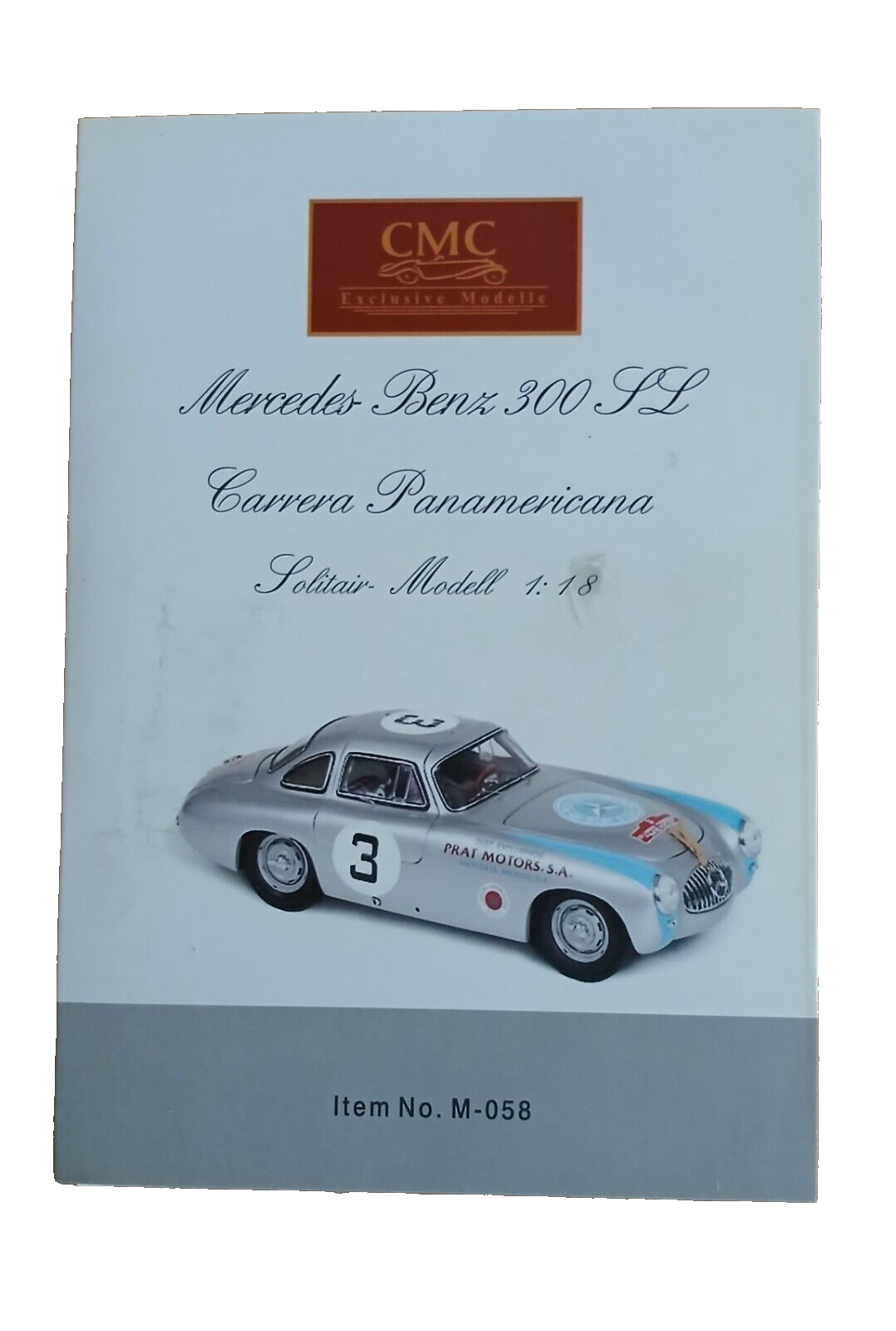 MERCEDES-BENZ 300SL CARRERA PANAMERICANA 1952 CMC SCALA 1/18