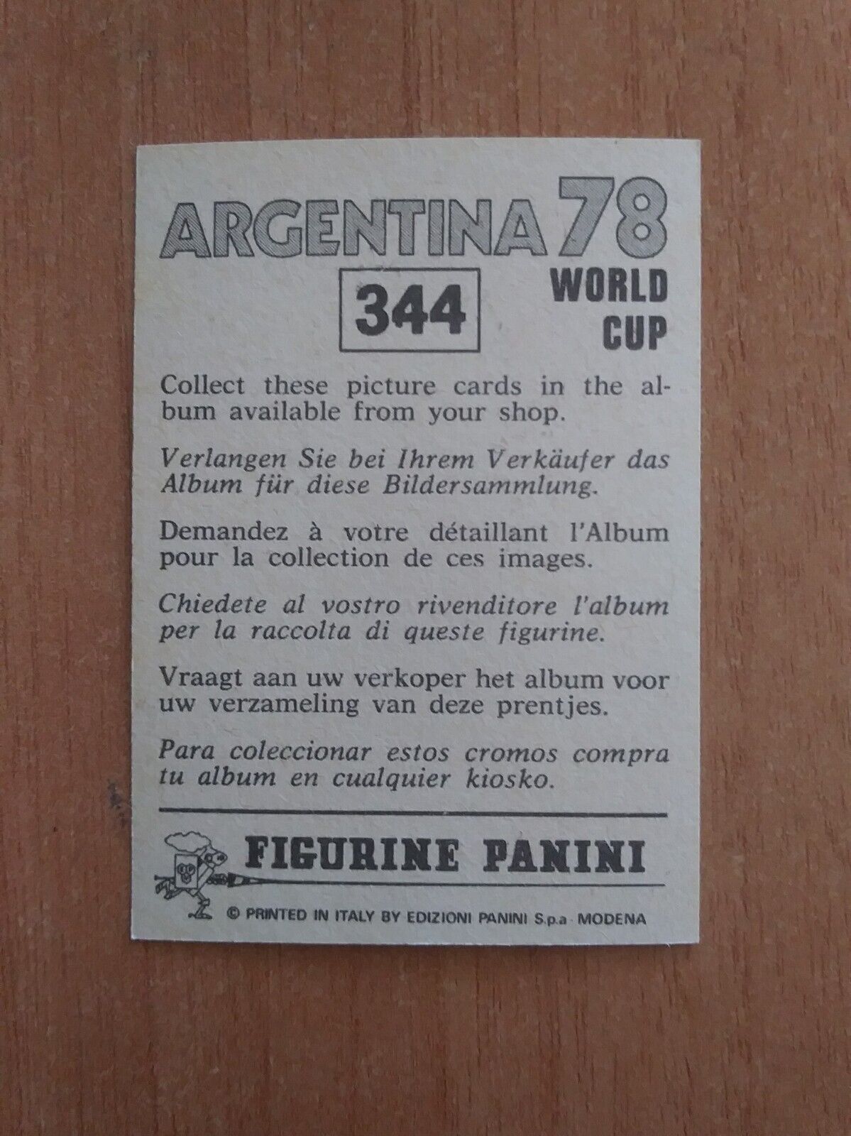 FIGURINE CALCIATORI PANINI ARGENTINA 78 (N. 205-400) SCEGLI DAL MENU A TENDINA