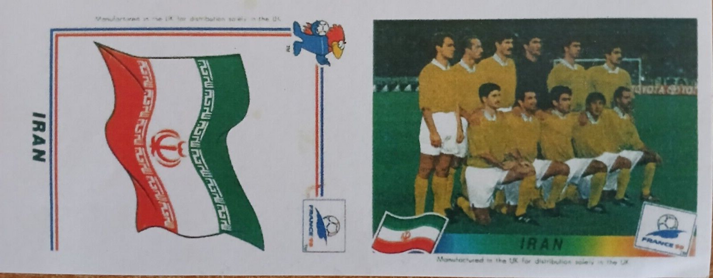 SET COMPLETO FIGURINE - FULL STICKERS SET CALCIATORI PANINI "IRAN" FRANCIA 98