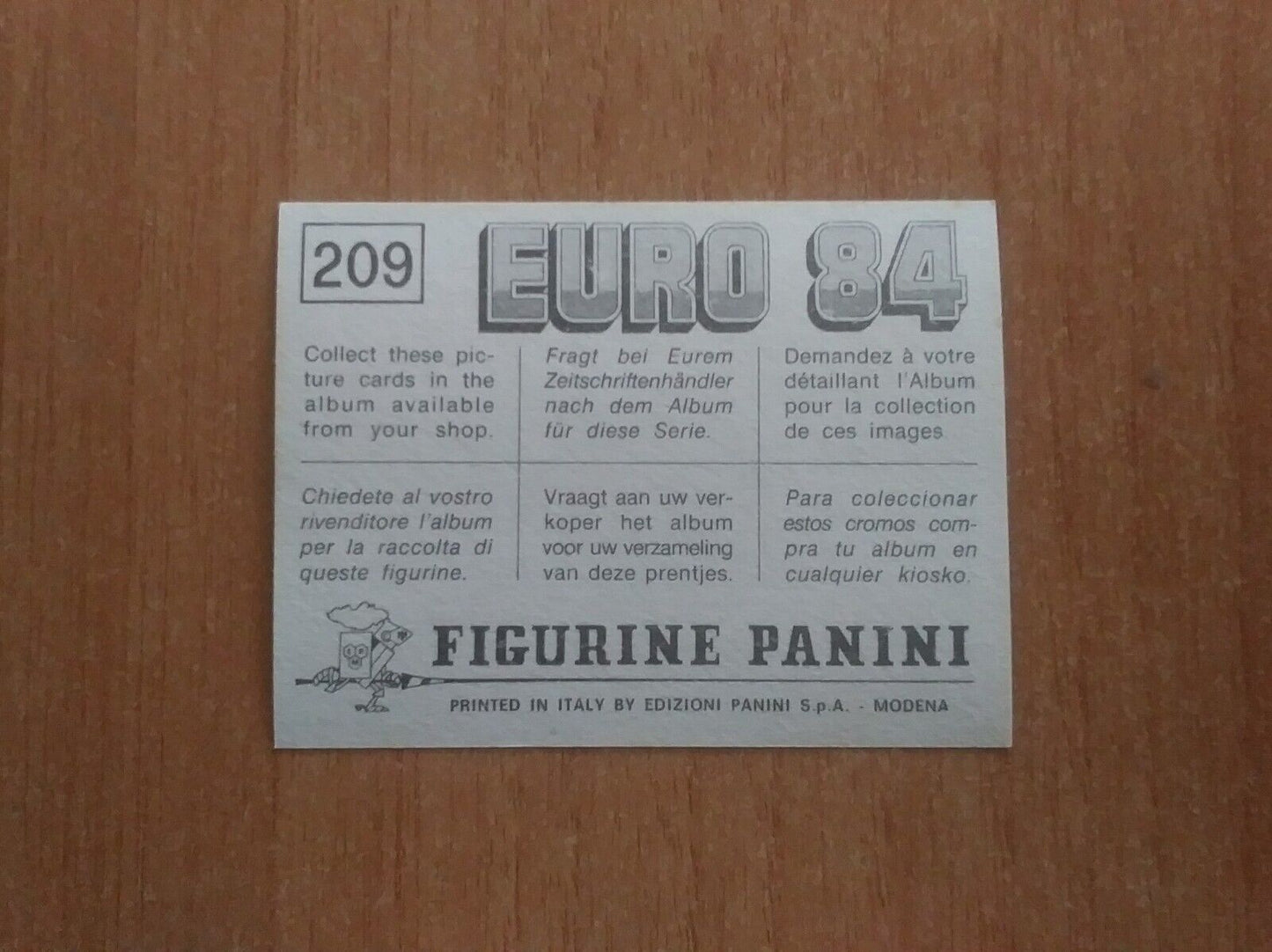 FIGURINE CALCIATORI PANINI EURO 84 (N. 126-258) SCEGLI DAL MENU A TENDINA