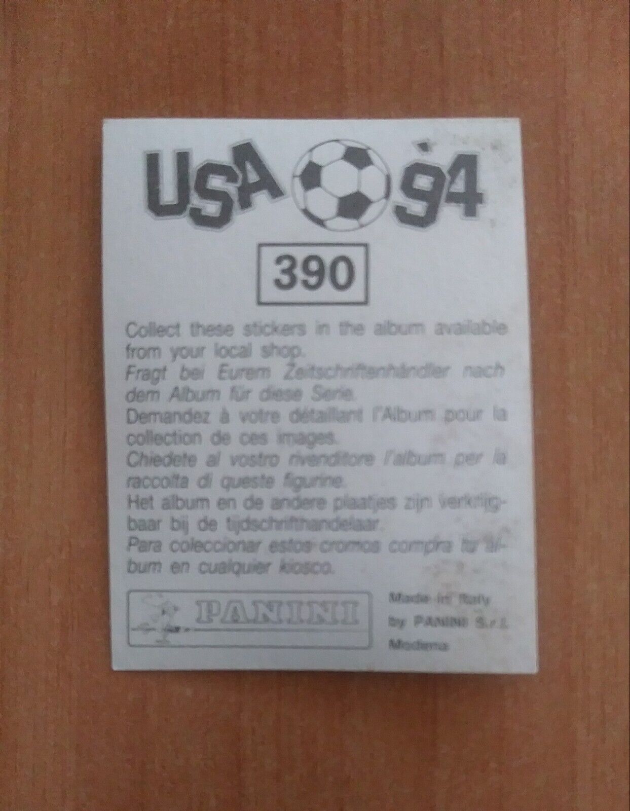 FIGURINE CALCIATORI PANINI USA 94 (N. 266-440) SCEGLI DAL MENU A TENDINA