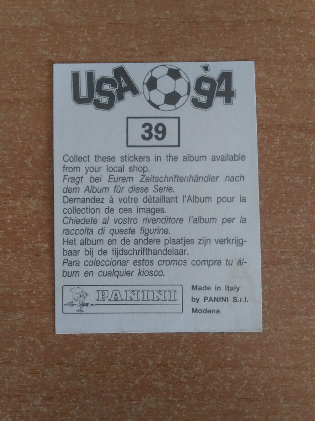 FIGURINE CALCIATORI PANINI USA 94 (N. 1-259) SCEGLI DAL MENU A TENDINA