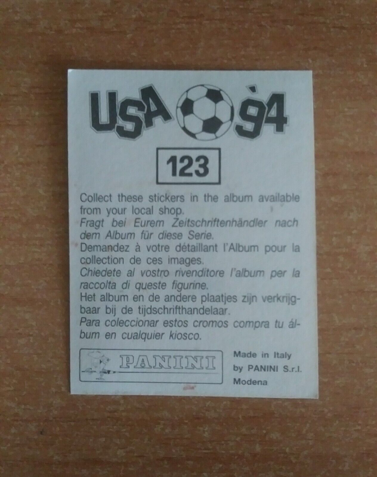 FIGURINE CALCIATORI PANINI USA 94 (N. 1-259) SCEGLI DAL MENU A TENDINA