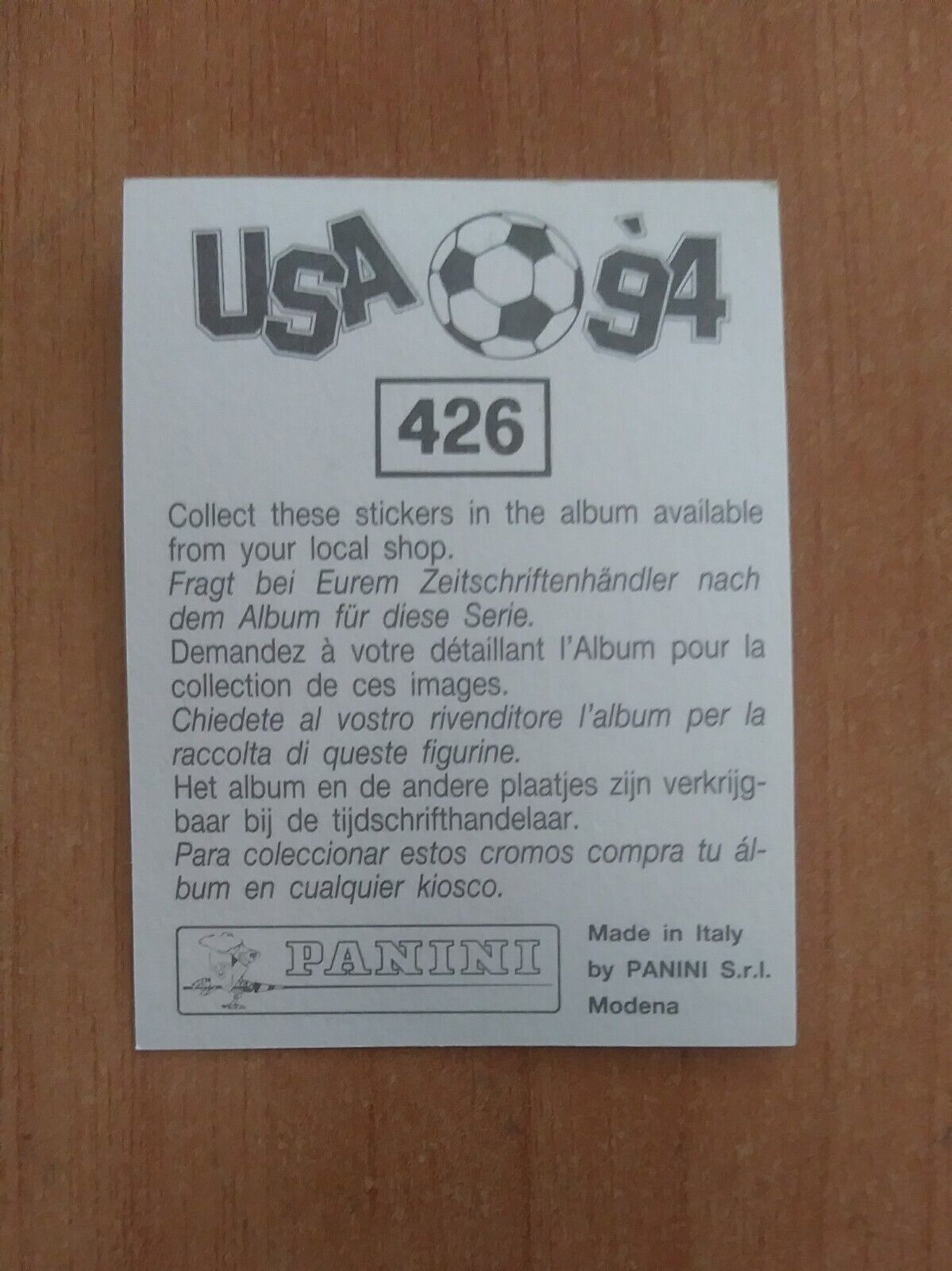 FIGURINE CALCIATORI PANINI USA 94 (N. 266-440) SCEGLI DAL MENU A TENDINA