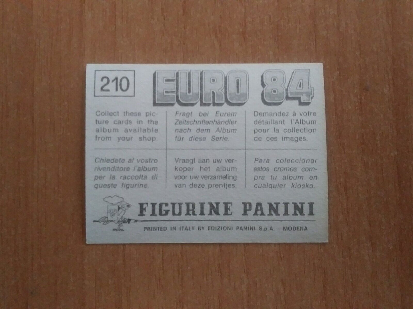 FIGURINE CALCIATORI PANINI EURO 84 (N. 126-258) SCEGLI DAL MENU A TENDINA