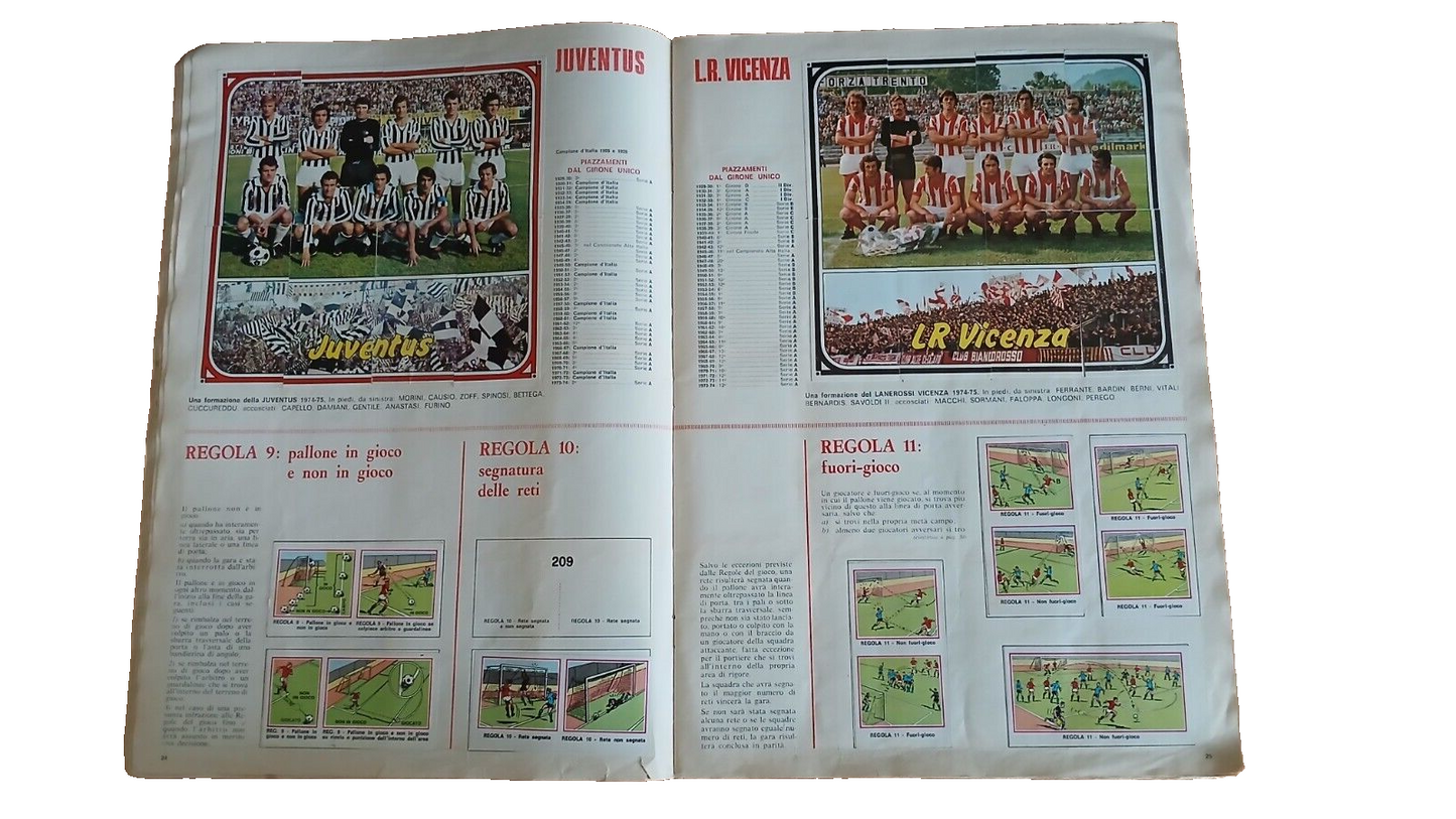 ALBUM CALCIATORI PANINI 1974-75 DA RECUPERO