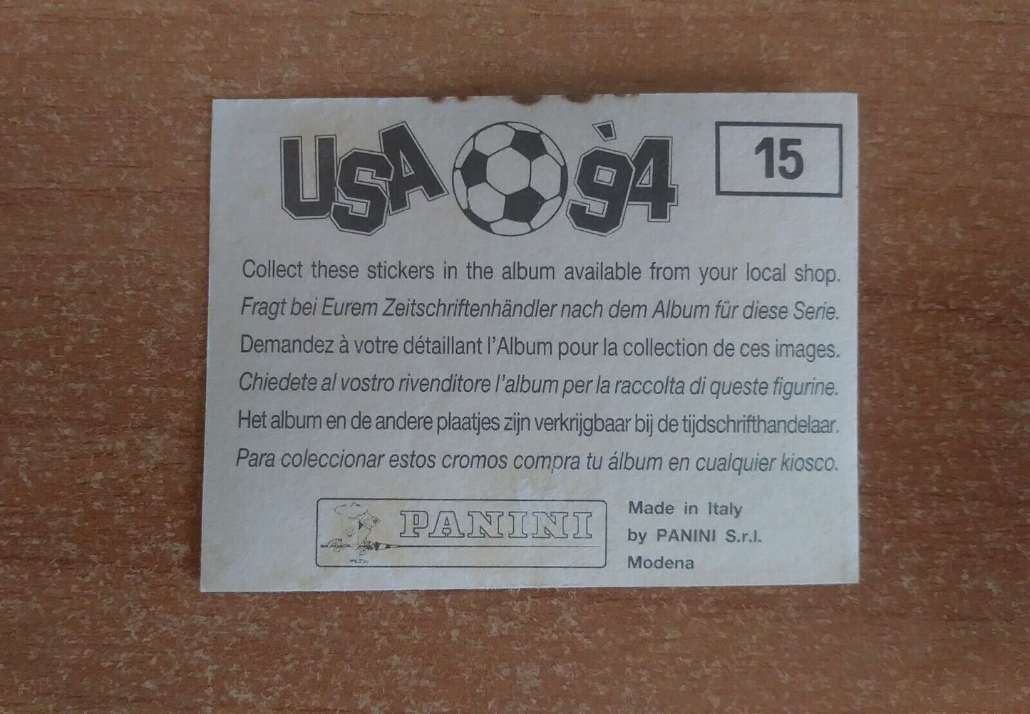 FIGURINE CALCIATORI PANINI USA 94 (N. 1-259) SCEGLI DAL MENU A TENDINA