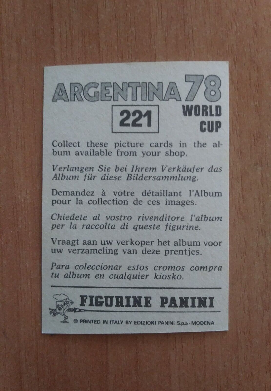 FIGURINE CALCIATORI PANINI ARGENTINA 78 (N. 205-400) SCEGLI DAL MENU A TENDINA