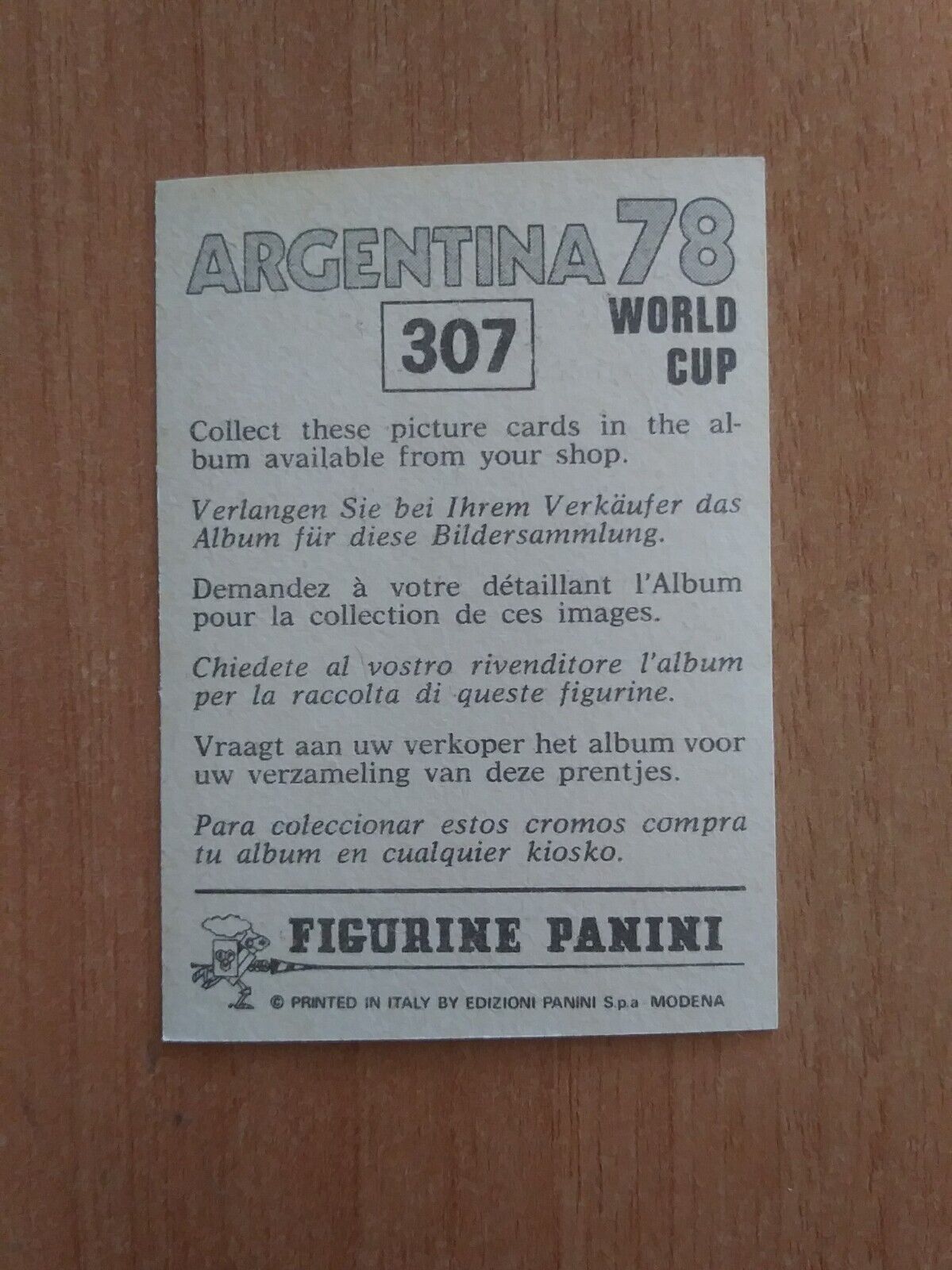 FIGURINE CALCIATORI PANINI ARGENTINA 78 (N. 205-400) SCEGLI DAL MENU A TENDINA