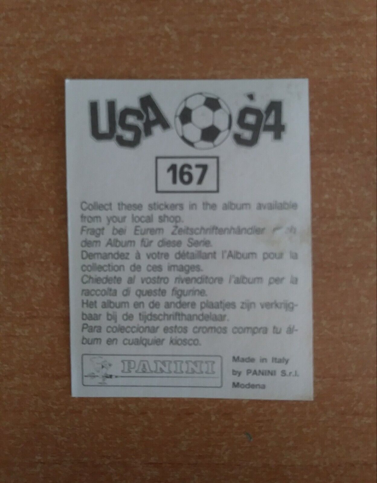 FIGURINE CALCIATORI PANINI USA 94 (N. 1-259) SCEGLI DAL MENU A TENDINA