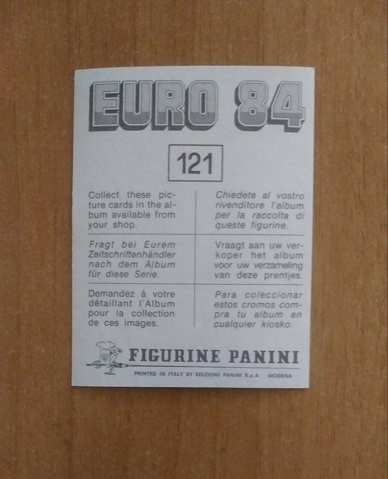 FIGURINE CALCIATORI PANINI EURO 84 (N. 1-127) SCEGLI DAL MENU A TENDINA