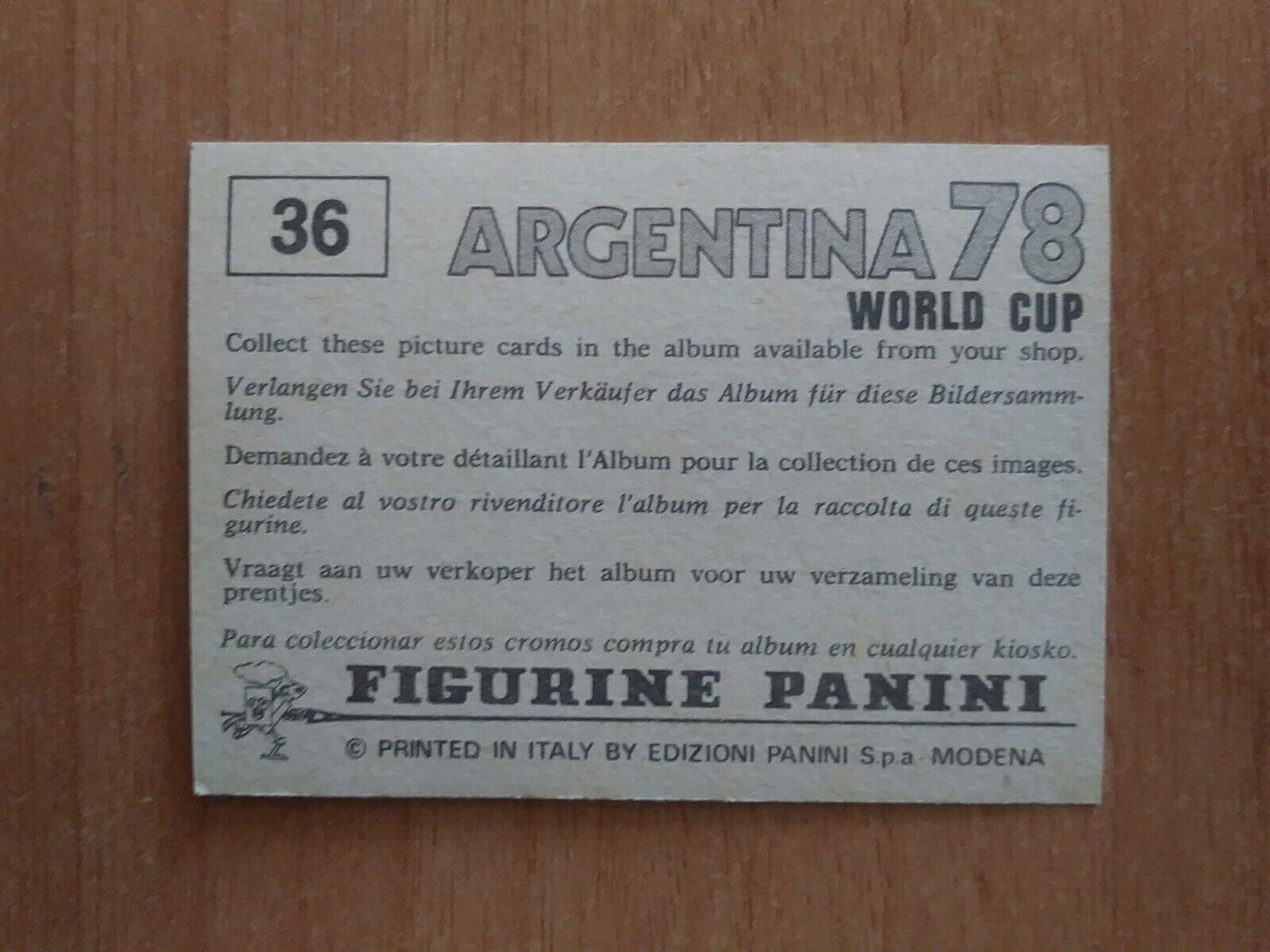 FIGURINE CALCIATORI PANINI ARGENTINA 78 (N. 1-204) SCEGLI DAL MENU A TENDINA