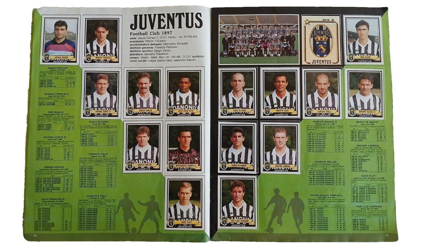 ALBUM CALCIATORI PANINI 1992-93 COMPLETO/FULL