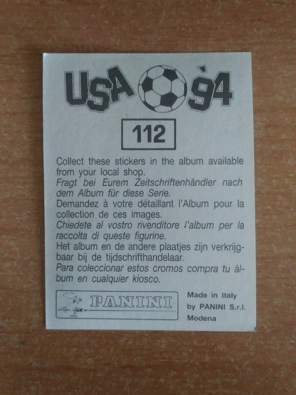 FIGURINE CALCIATORI PANINI USA 94 (N. 1-259) SCEGLI DAL MENU A TENDINA