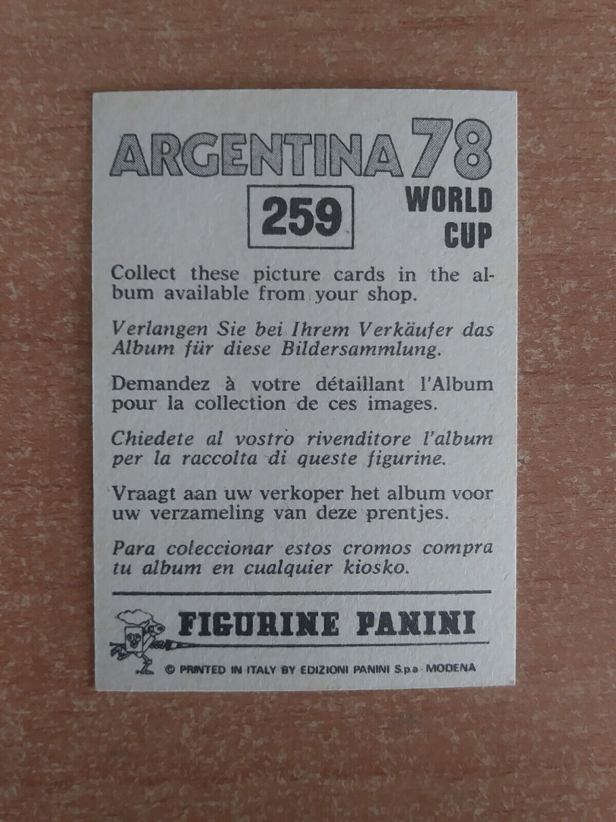 FIGURINE CALCIATORI PANINI ARGENTINA 78 (N. 205-400) SCEGLI DAL MENU A TENDINA