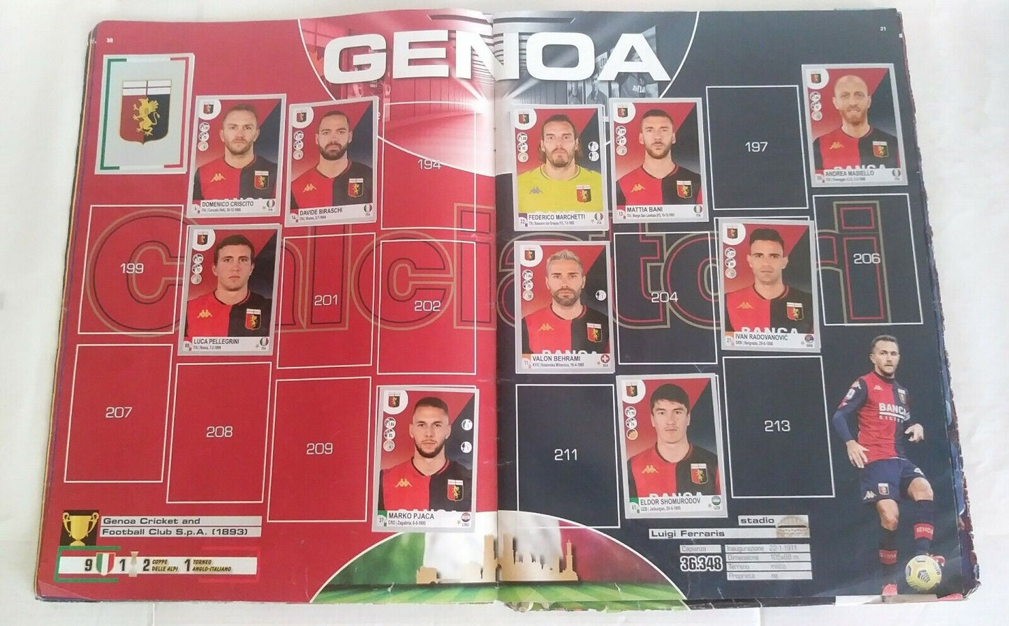 ALBUM CALCIATORI PANINI 2020-21 DA RECUPERO