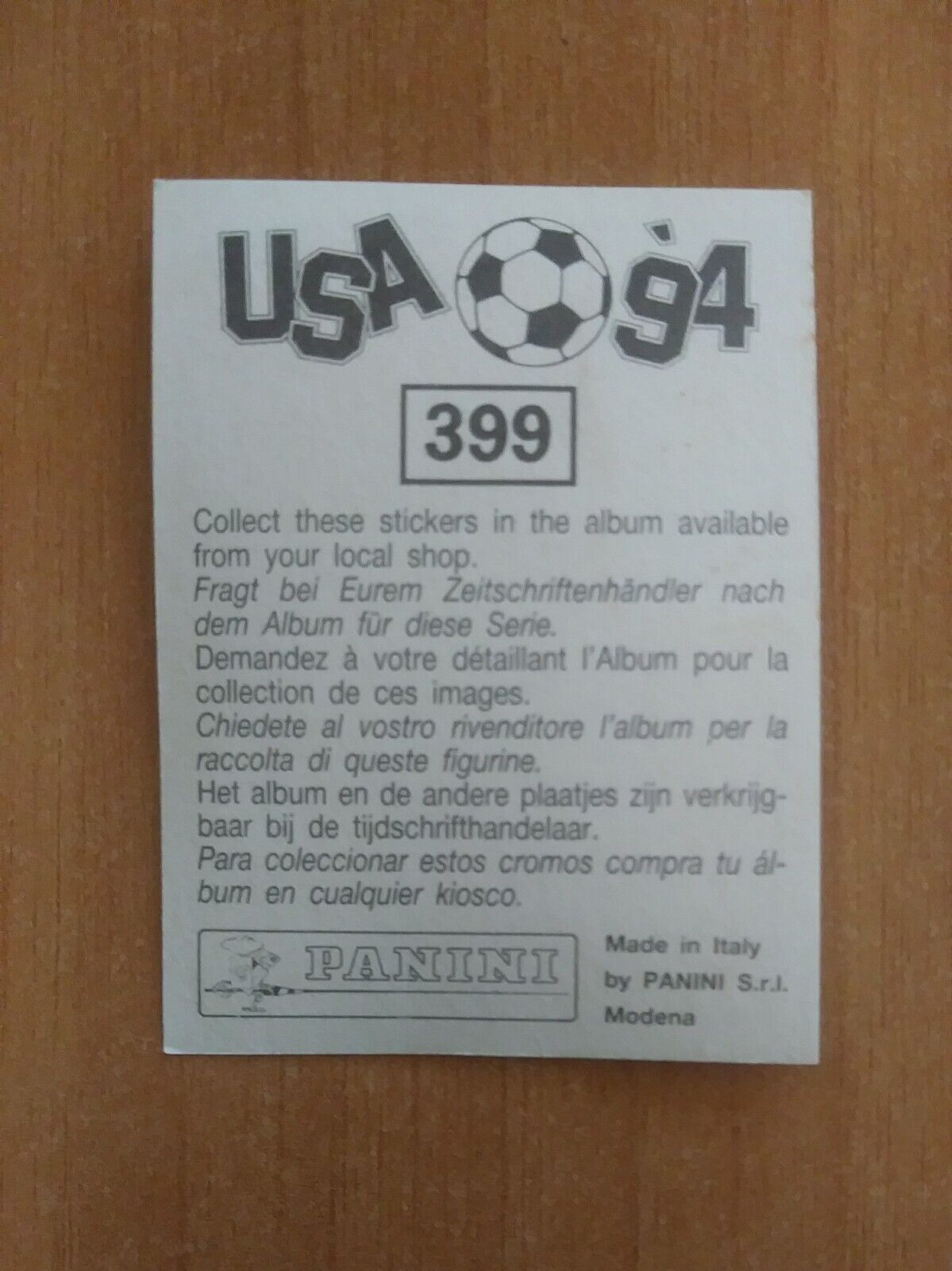 FIGURINE CALCIATORI PANINI USA 94 (N. 266-440) SCEGLI DAL MENU A TENDINA