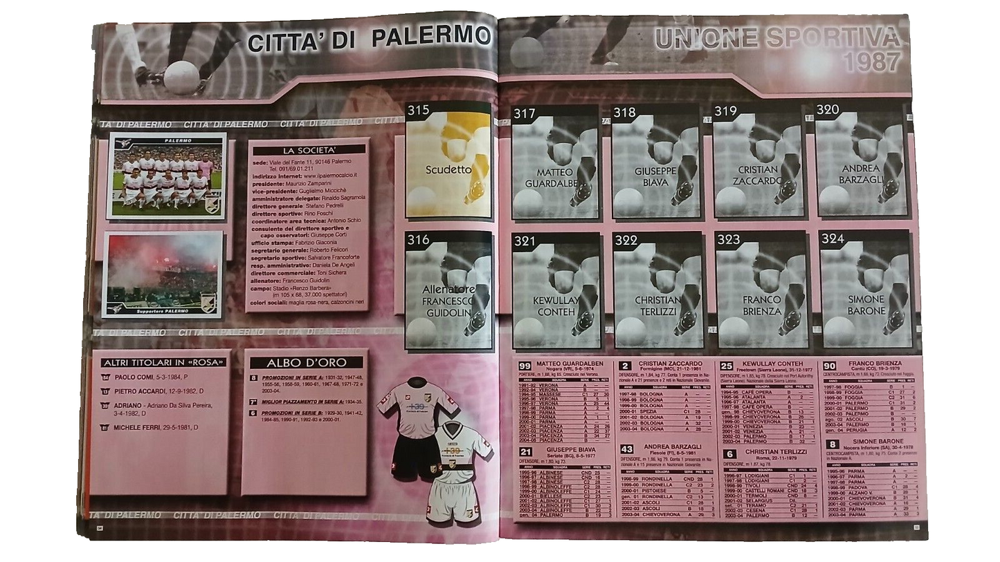 ALBUM CALCIATORI PANINI 2004-2005