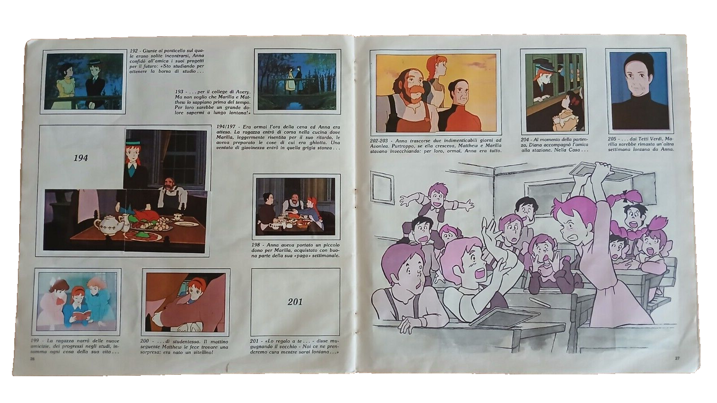 ALBUM PANINI ANNA DAI CAPELLI ROSSI 1980